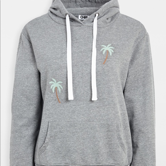 Chrldr grey palm tree sweatshirt - Picture 1 of 6